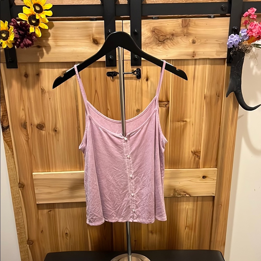 American Eagle Outfitters Lavender Soft & Sexy Faux Button-Front Camisole